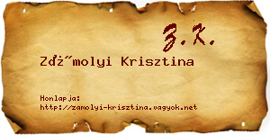 Zámolyi Krisztina névjegykártya